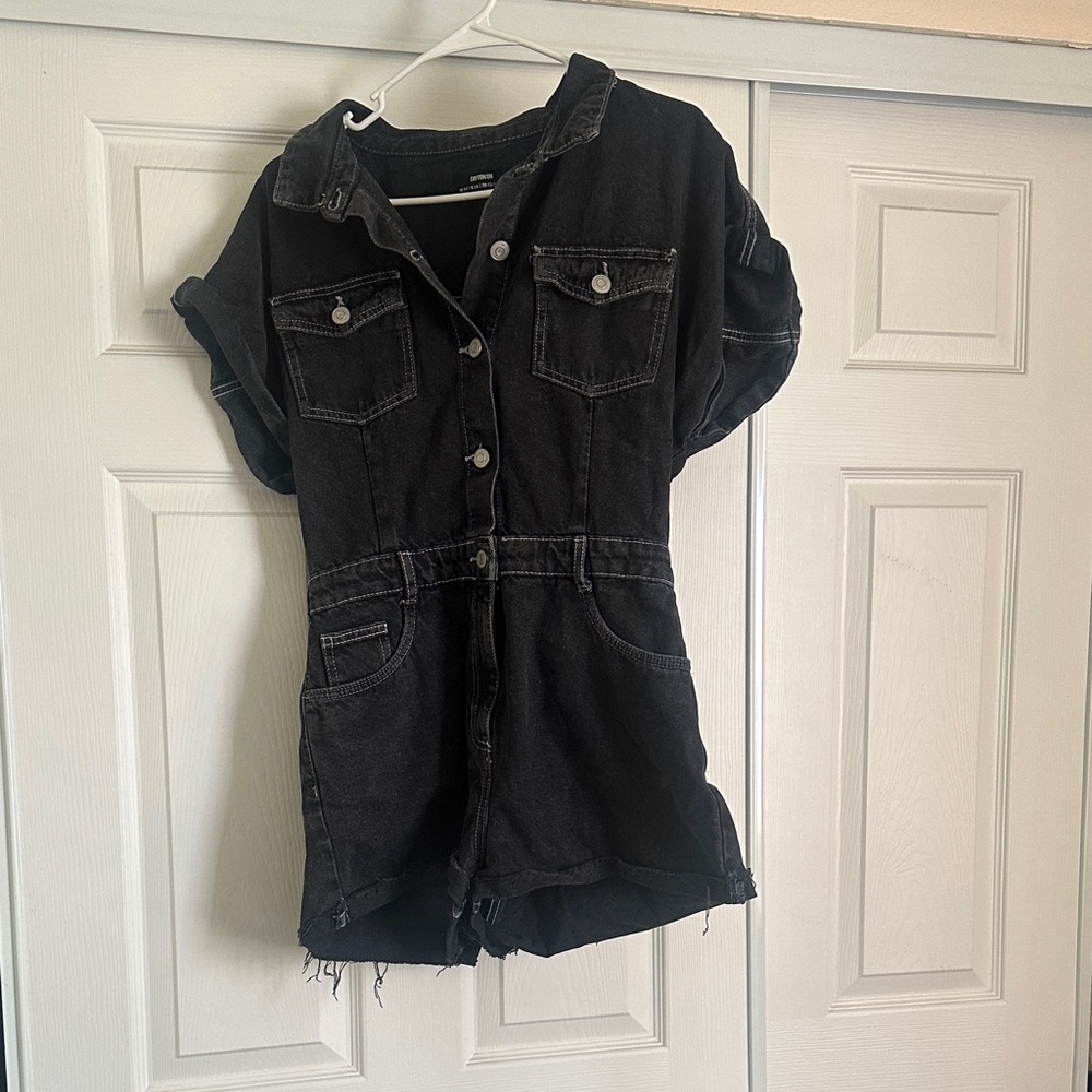 Cotton On Black Denim Jumpsuit